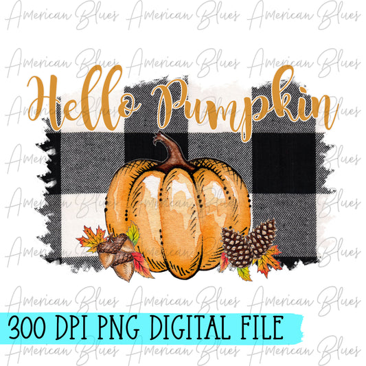 Hello pumpkin-flannel