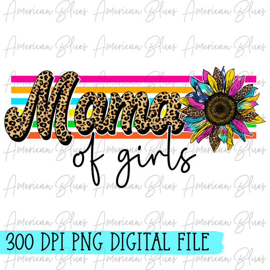 Mama of girls- leopard retro DIGITAL