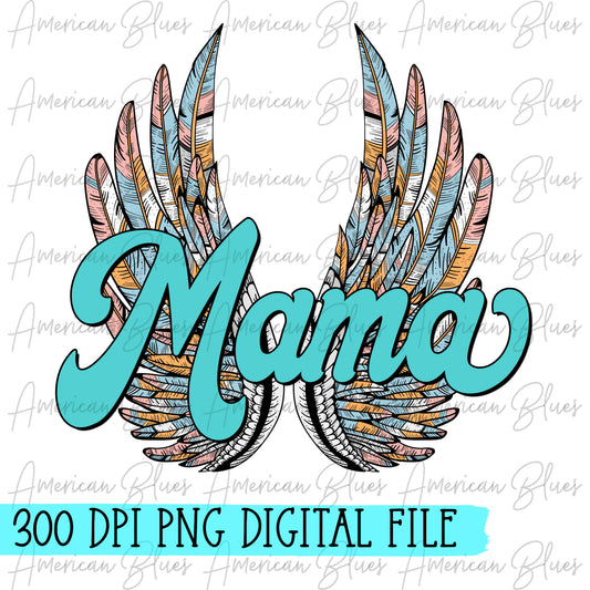 Mama vintage wings DIGITAL