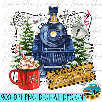 North Pole Christmas Train- red hot chocolate cup