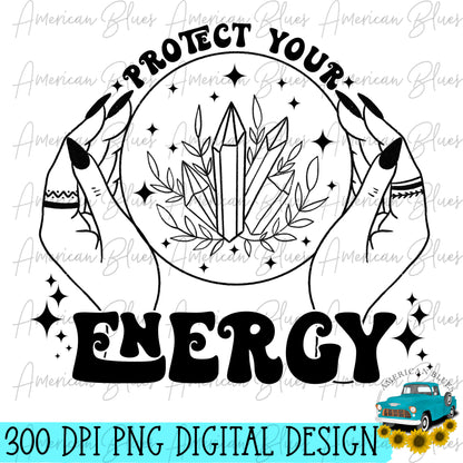 Protect your energy crystal ball single color