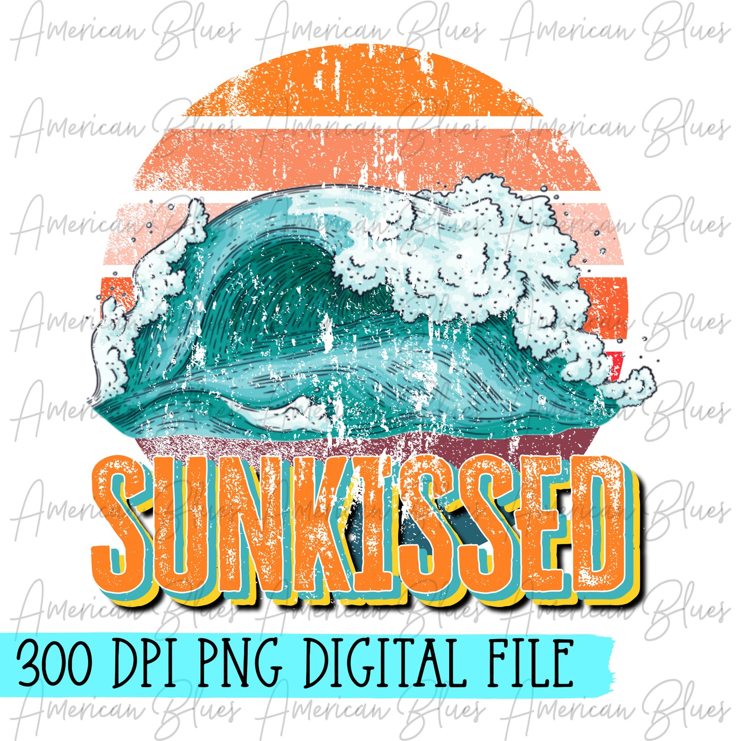 Sunkissed- ocean wave DIGITAL