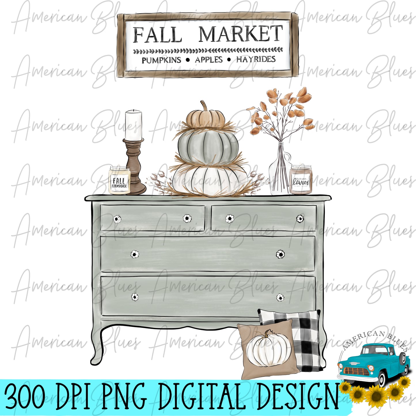 Fall Farmhouse decor- no background