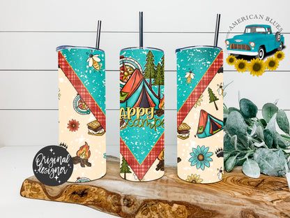 Happy Camper- 20 oz tumbler wrap