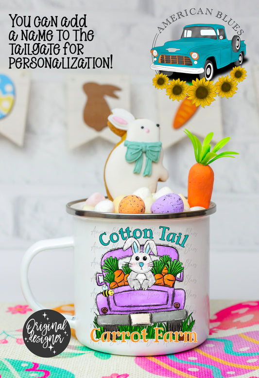 Cotton Tail Carrot Farm- version II with area for personalized name