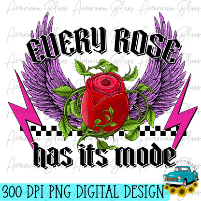 Every rose has its mode- distressed and regular version