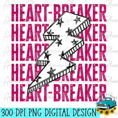 Heart breaker lightning bolt