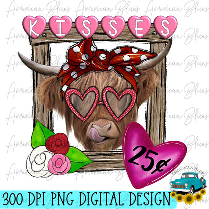 Kisses- highland cow