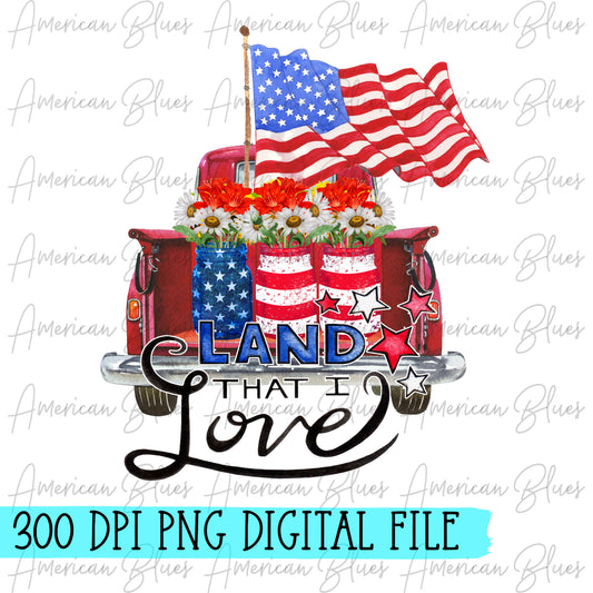 Land that I love- vintage truck-digital