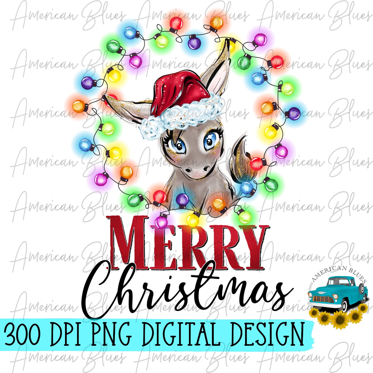 Merry Christmas- donkey