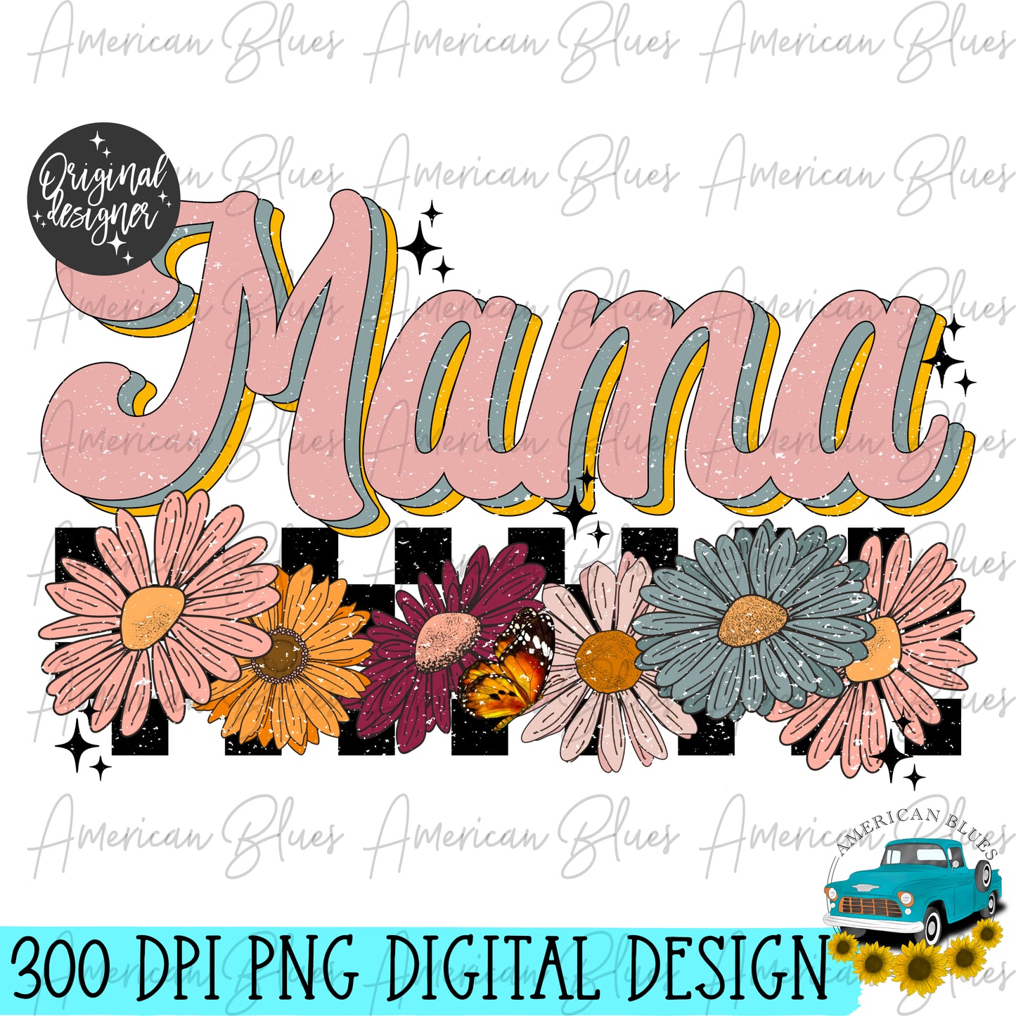 Mama- retro florals