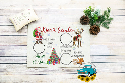 Santa's cookies & Milk placemat