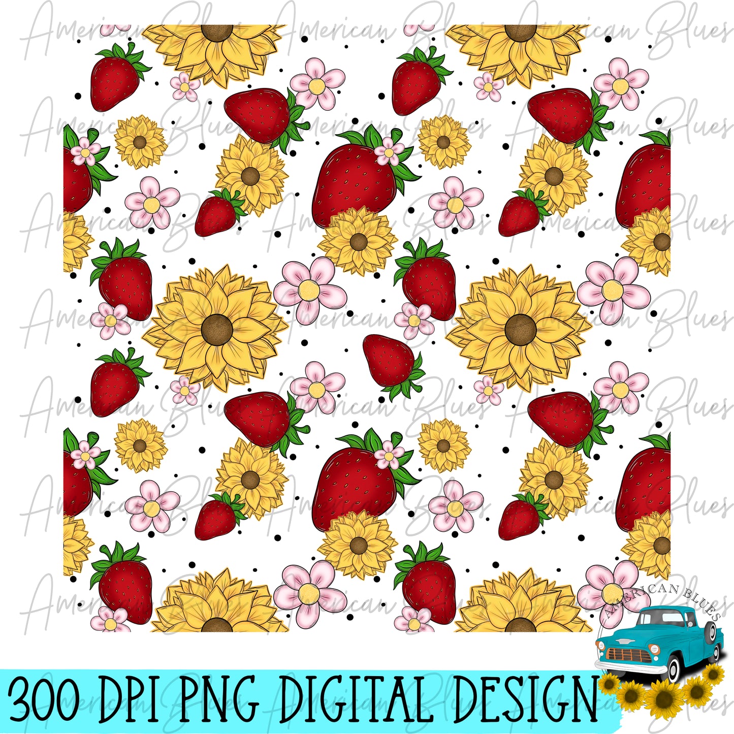 Strawberry Dreams- Seamless Pattern