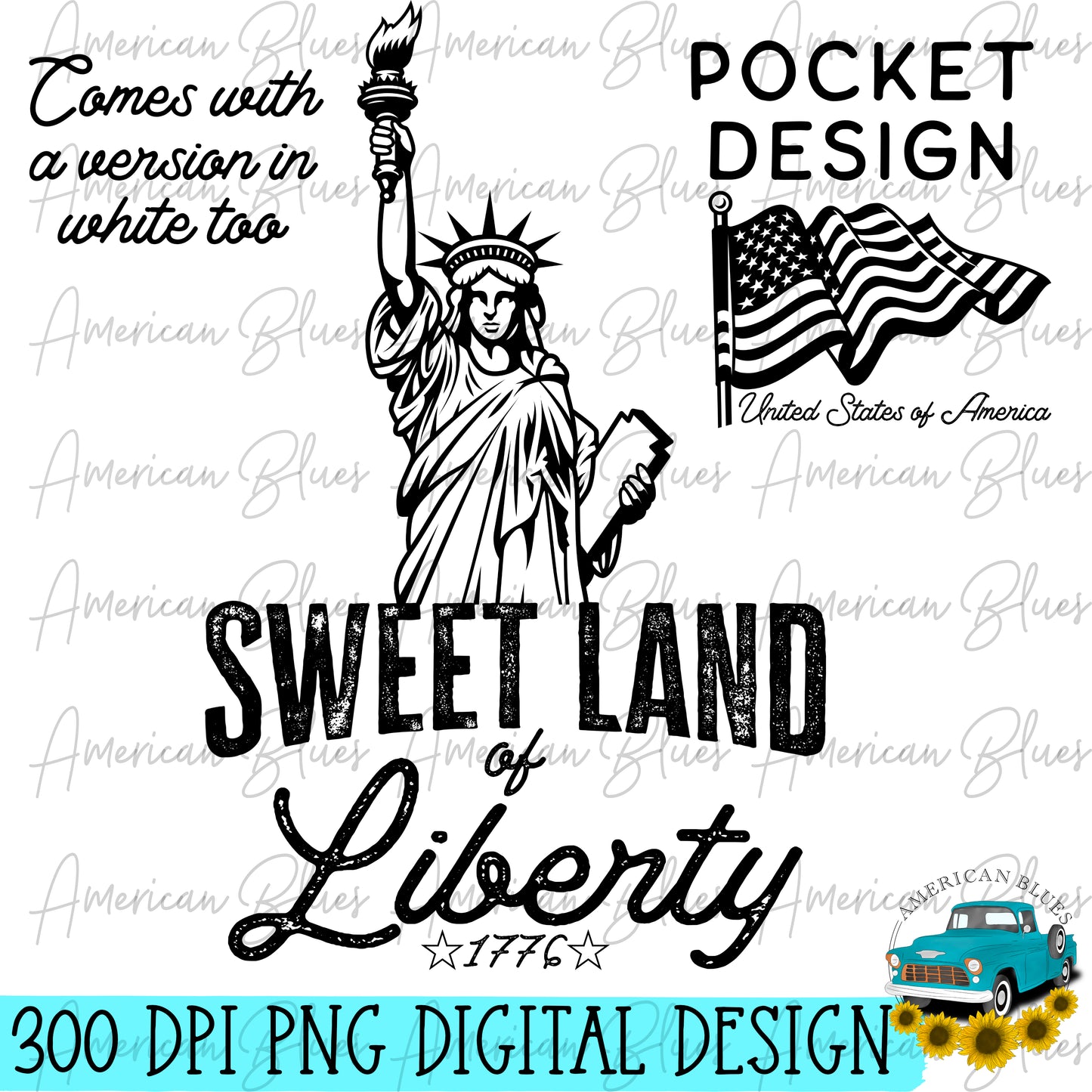 Sweet Land of Liberty with pocket design