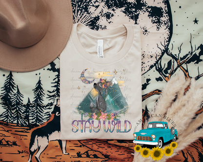 Stay Wild- Boho Wolf