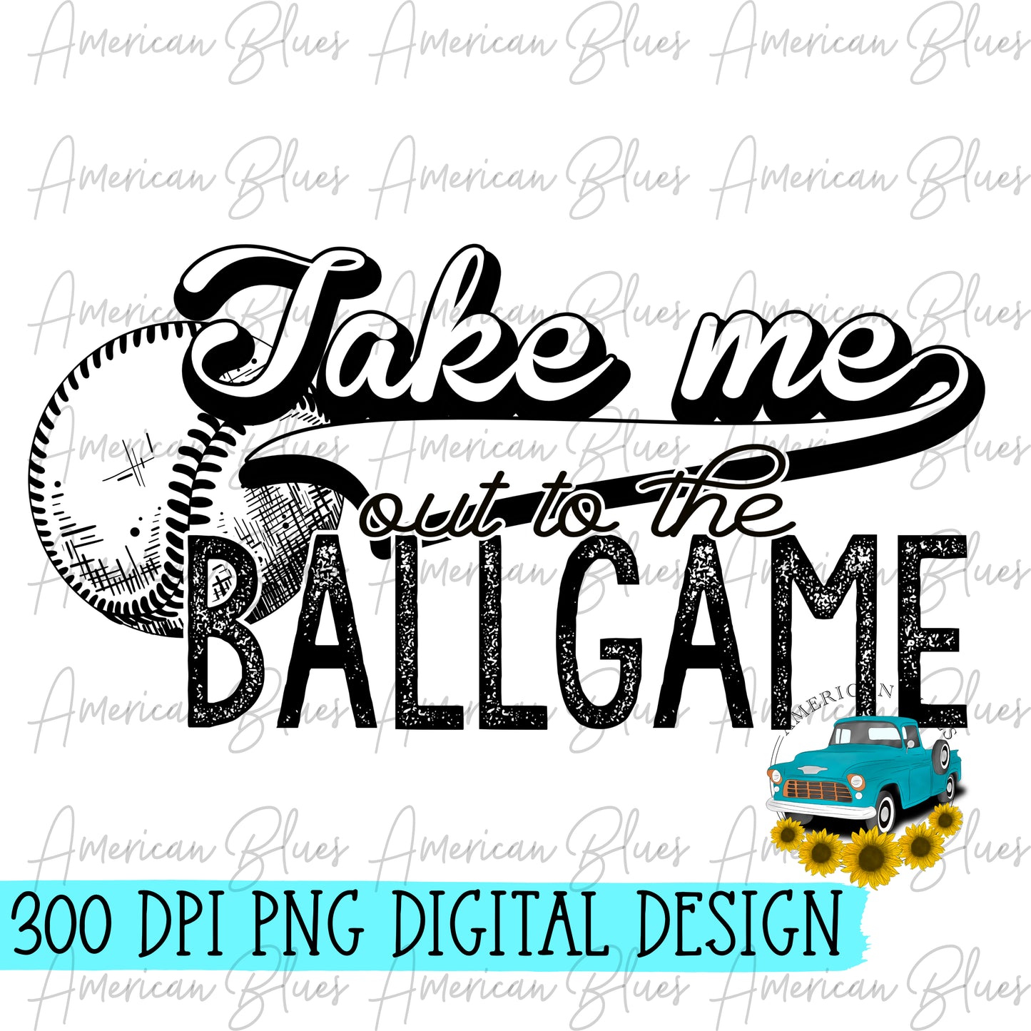 Take me out to the ballgame- single color