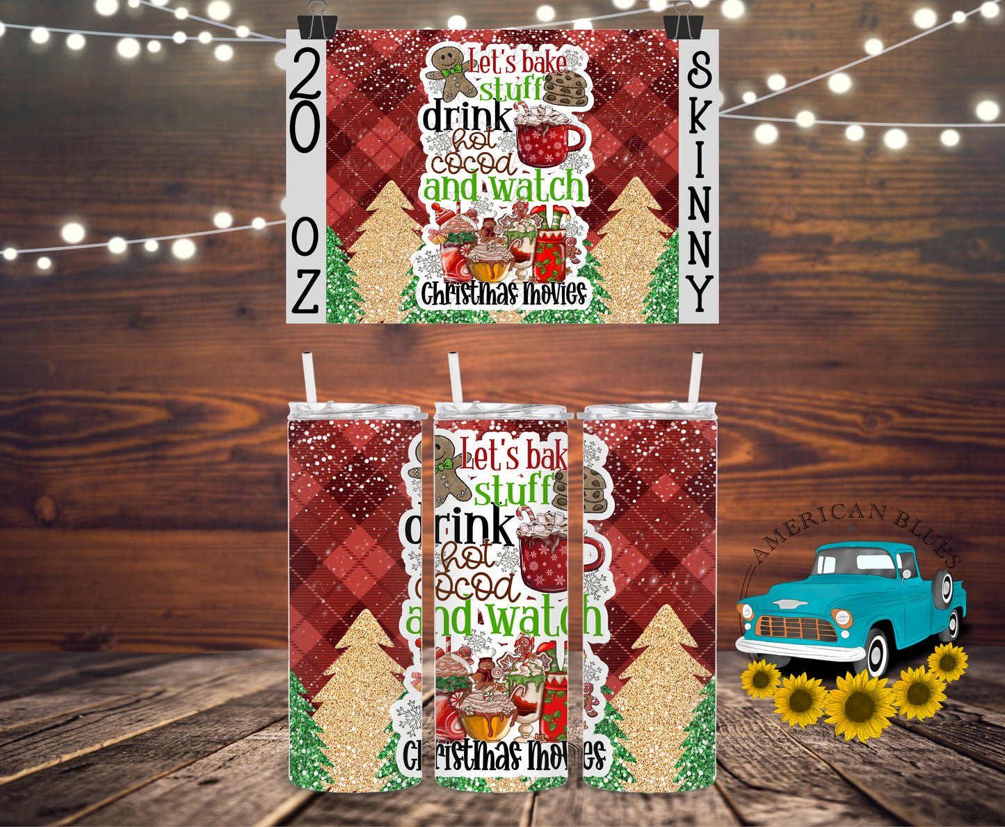 Christmas baking TUMBLER WRAP